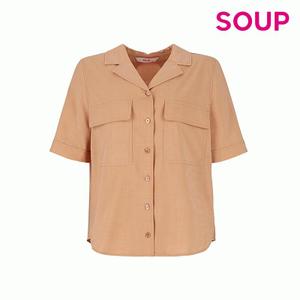 SOUP 반팔 포켓 디테일 셔츠_SA6SS37SG