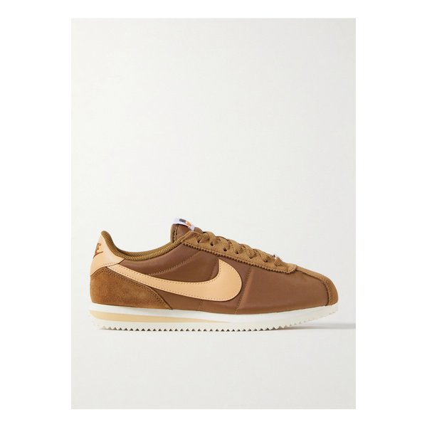 코르테즈 스웨이드 가죽 트리밍 셸 스니커즈 초콜릿 46376663162863076