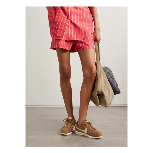 코르테즈 스웨이드 가죽 트리밍 셸 스니커즈 초콜릿 46376663162863076