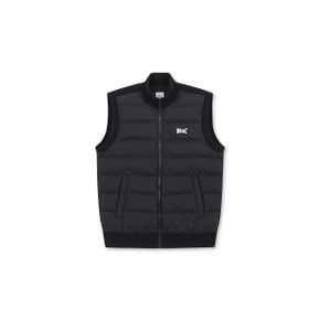 Men Knit Hybrid Zip-up Vest_WMWAW24804BKX