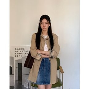 경량 싱글 하프 기장 트렌치 베이지 HSCO5B201I2