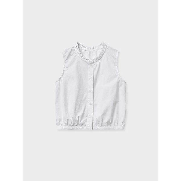 Frill sleeveless blouse_ivory