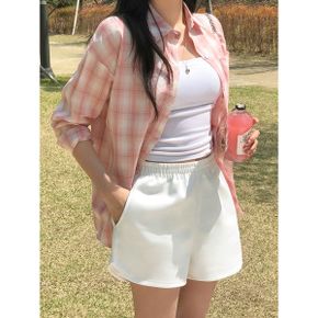 베베 루즈핏 남방 체크 셔츠_P394334156
