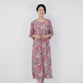 엄마옷 꽃 페이즐리 원피스 홈웨어 MQG126796 마담 미시 중년여성 빅사이즈 할.._P420414735