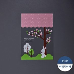 OPP비접착형인쇄봉투-숲속토끼 1묶음 (500장)