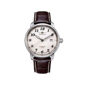 독일 제플린 남성시계 Zeppelin Mens 워치 76565 with Beige Dial and 브라운 레더 스트랩 13655