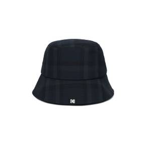 [공식](정상가 : 89,000원) 플래쉬트윌 에센셜 릴렉스핏 체크 버킷햇 NAVY