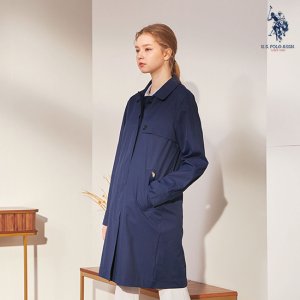 유에스폴로 [U.S. POLO ASSN.] SS 여성 화이트라벨 트렌치 코트_NAVY