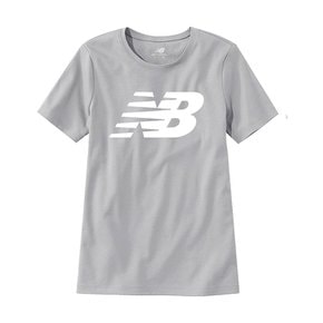 NB 클래식 플라잉 그래픽 로고 여자 반팔 티셔츠 그레이 WT03816-AG
