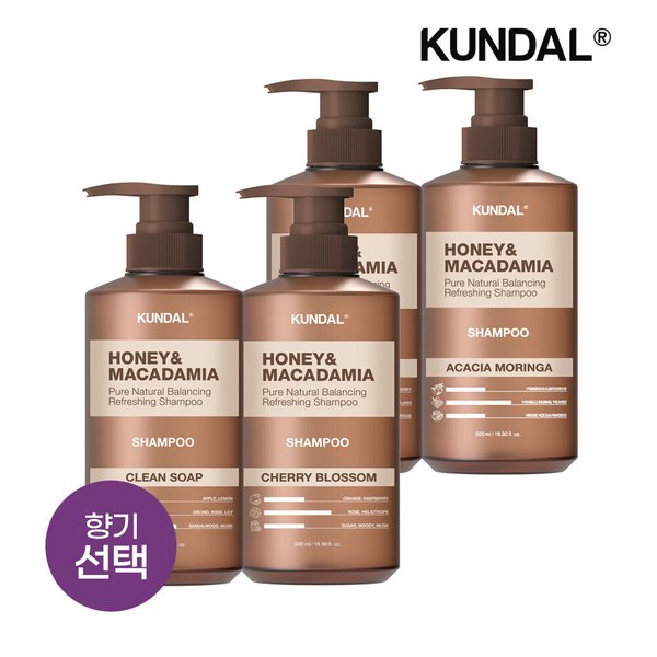 허니 앤 마카다미아 네이처 샴푸 500ml x4개(선택)