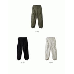 WHOAU 여성용 와이드 카고 팬츠 Wide Cargo PantsF WHTAE4921F