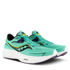 5038037 SAUCONY Womens Ride 15 Running Shoes In Cool Mint/acid