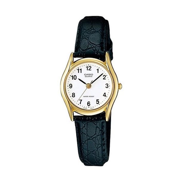 카시오 LTP-1094Q-7B1 여성 학생 아날로그 가죽 손목 시계