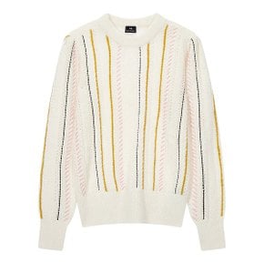 [PS PAUL SMITH] 여성 아일렛 스트라이프 알파카 니트 5742128501000