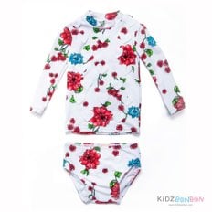 [드라마퀸] 래쉬가드 베이비 셋트 수영복 -플로랄 (DRAMAQUEEN RASH GUARD BABY SET - FLORAL) (최초판매가:139,000원)