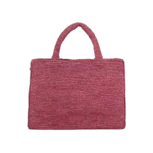 마네비 숄더백 V 7 5 ABNATURAL RAFFIA AZALEA Fuchsia