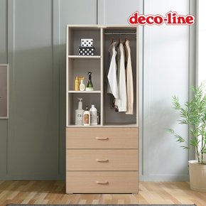 코넬 비비 800 3단서랍 반거울 수납 옷장 DKN021C