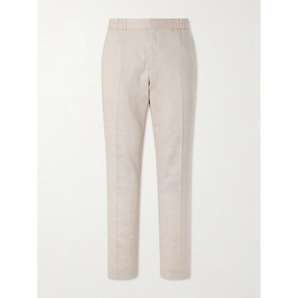 스트레이트 레그 플리츠 리넨 블렌드 팬츠 46376663163000879