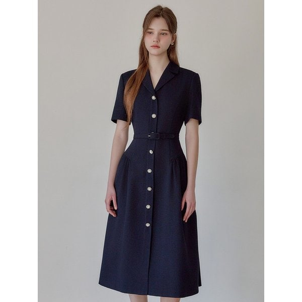 [Y]SS Calla137 쉬비긴즈 비긴 트위드 원피스 네이비