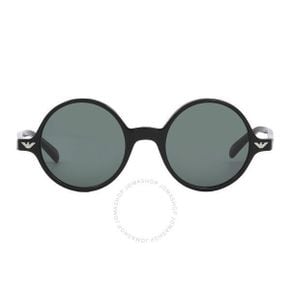 4136339 Emporio Armani Dark Green Round Uni Sunglasses