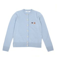 여성 더블 폭스 헤드 울 가디건 GW00544KT1036 P408 (PALE BLUE)