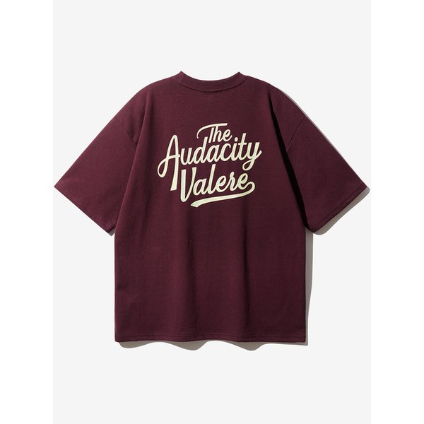 뉴웨이브 더블코튼 더시티 반팔 티셔츠 버건디 YKST1458