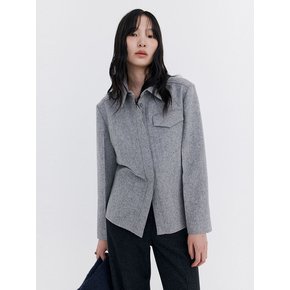 Wool Slim-Line Shirt_Grey