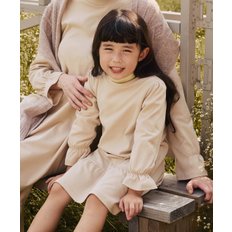 키즈 4-5세 코튼 퍼프 소매 루즈핏 드레스 FD3200
