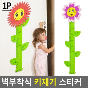 네이쳐굿 벽부착식 키재기 스티커 키재기 키재기스티커 키재기판 벽걸이챠트 꽃모양키재기 다이소