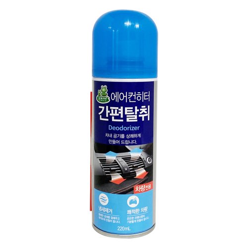 냄새제거 탈취제 차량냄새 청개구리 에어컨히터 차량용 간편탈취220ml X ( 3매입 )