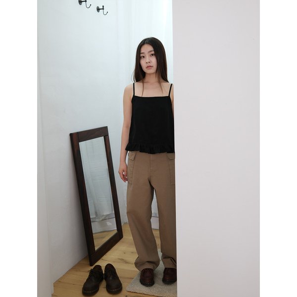 cupro sleeveless top (black)