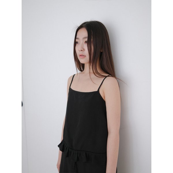 cupro sleeveless top (black)