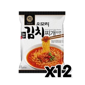  오모리 김치찌개라면 봉지면 160g x 12개