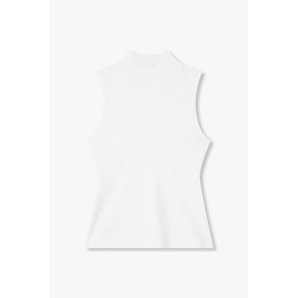 하이넥 슬리브리스 탱크 탑 (화이트) EN15106012000