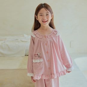 찌니야 국내제작 쥬리 스누피 30수 여아동잠옷 긴팔상하세트