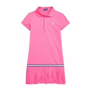 랄프로렌 걸즈 원피스 핑크 숏슬리브 플리츠 폴로셔츠 드레스 성인 착용 가능