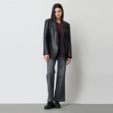 페이크 레더 테일러드 자켓_SALE71511BK