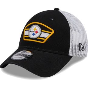 [해외] 1114358 NFL [피츠버그 스틸러스] Logo Patch Trucker 9FORTY Hat Black/White