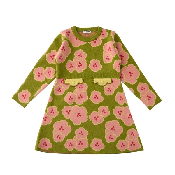 [여주점] 테일스쿱  -  울혼방플라워드레스  74C1440201