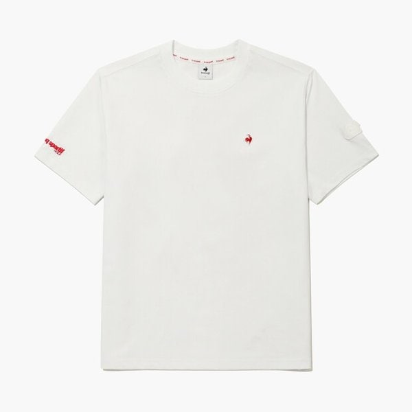 [여주점] 남성 라운드넥 그래픽 티셔츠 GR121MRS21 WHTE