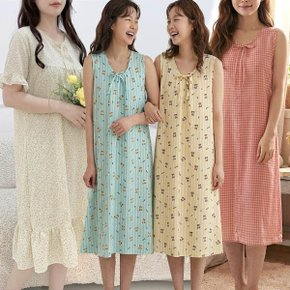 여름프릴원피스 반팔원피스 나시원피스 플라워원피스 체크원피스 파자마 수면원피스잠옷 냉감 쿨원피스