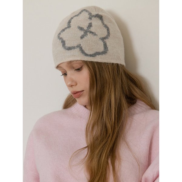 스케치 플라워 니트 비니 HT8244 2컬러