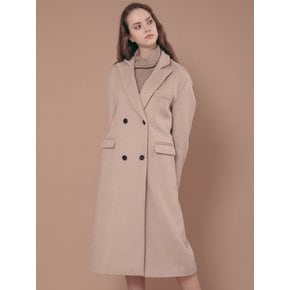 DOUBLE BELTED WOOL COAT -BG