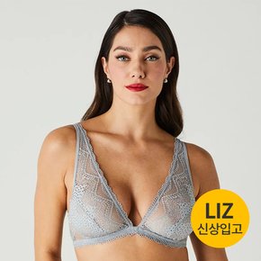 러블리 51551 블루그레이 레이스 와이어 트라이앵글 홑겹 브라+니플패드