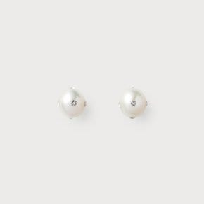 Signature Polkadots Earrings, White (NH001L)