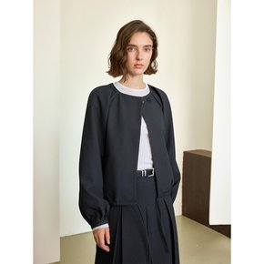 YY_Loose charcoal long sleeve jacket