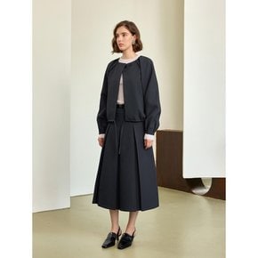 YY_Loose charcoal long sleeve jacket