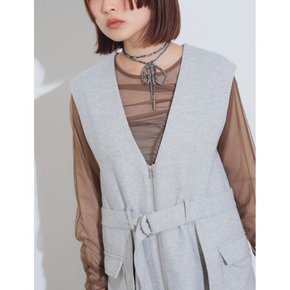 레이 빔 메탈 볼 실크 코팅 목걸이