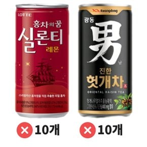 광동 헛개차 180ml 10캔+실론티 175ml 10캔 / 총 20캔