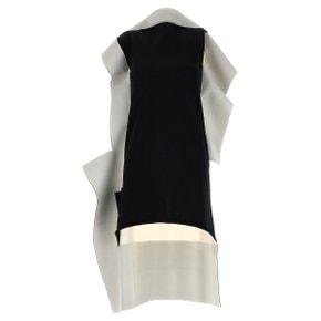 Sleeveless dress IM38KH28608 White/Black